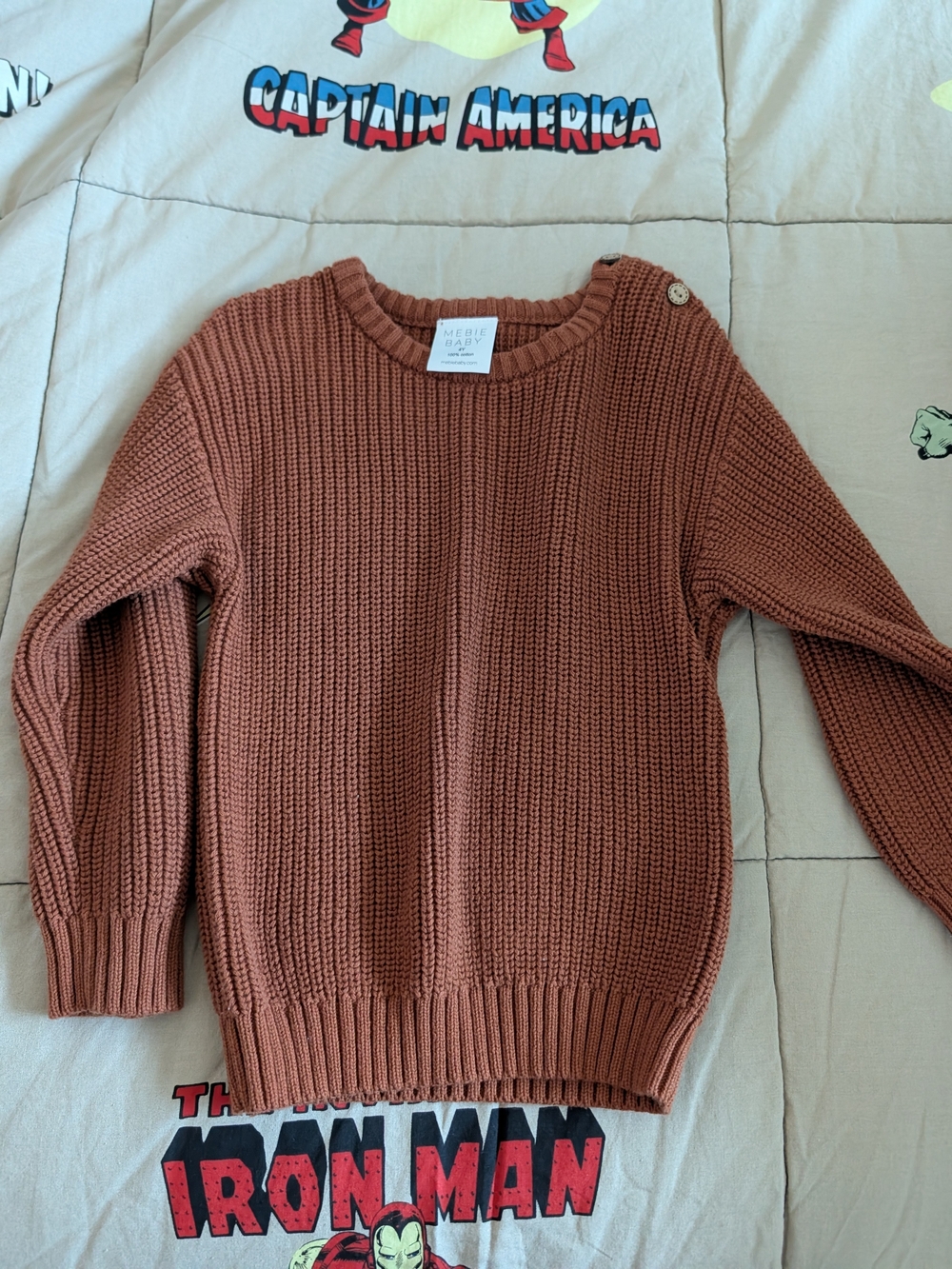100% Cotton Ribbed Sweater